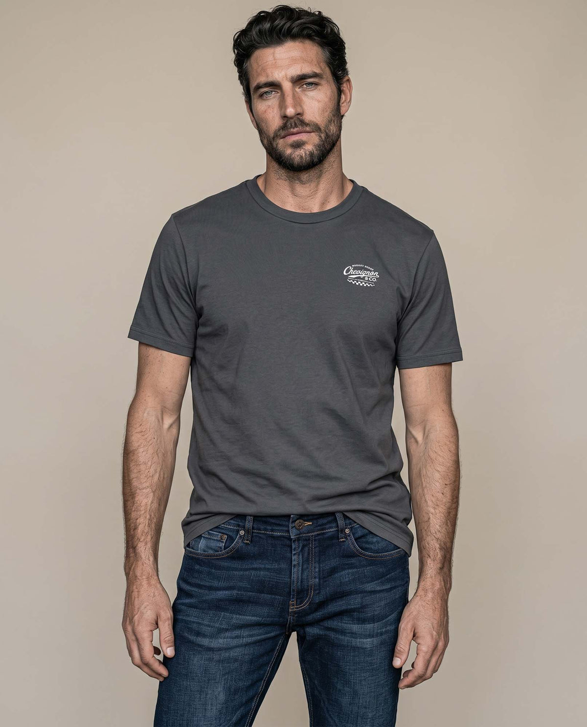 Men's T-shirt 645H134 - Gray 63_645H134_GRI180201_0