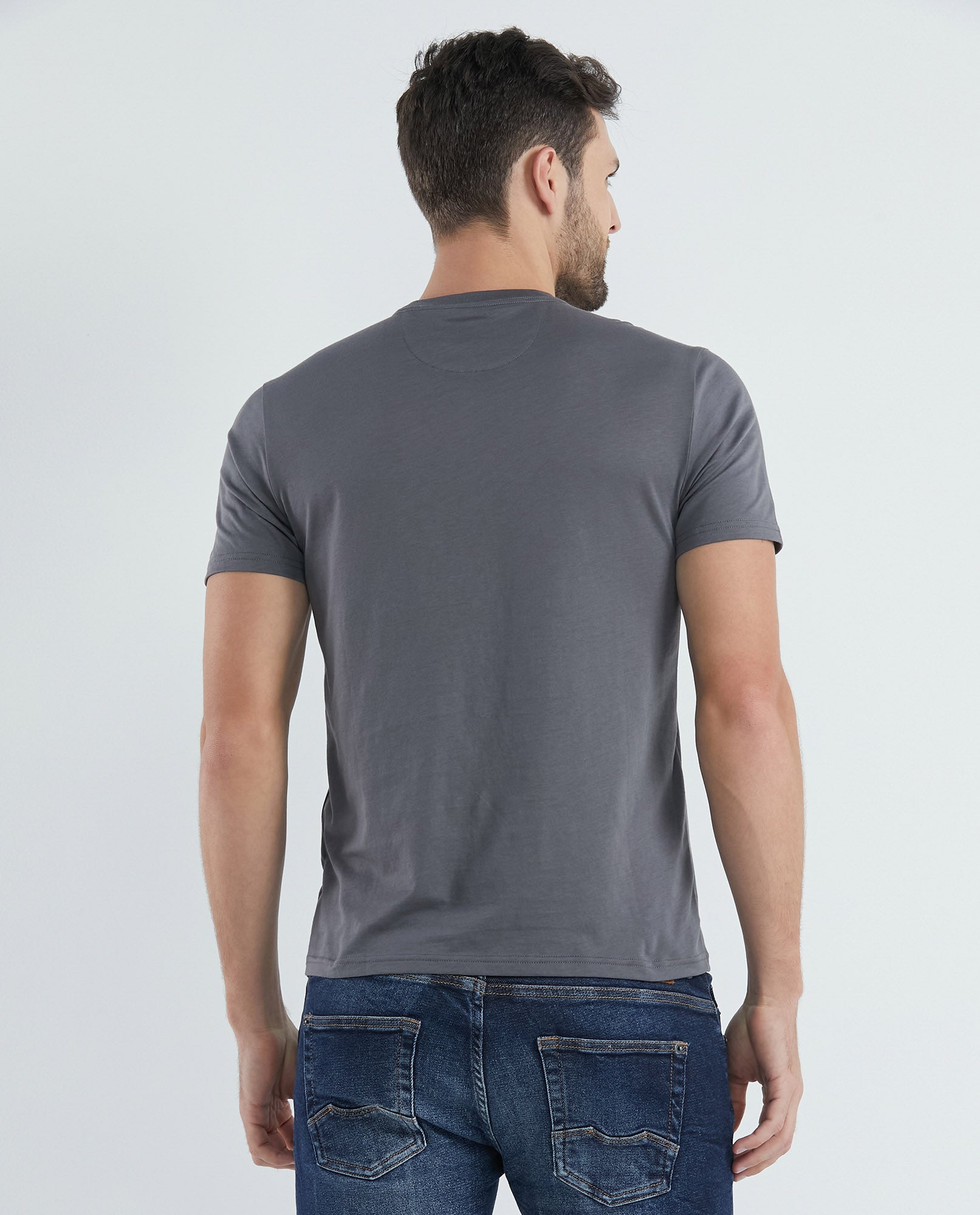 Men's Slim Fit T-Shirt Color Duck Embroidery in Cotton - 2