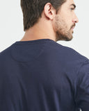 SLIM FIT V-NECK BASIC TEE IN BLUE