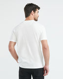 SLIM FIT V-NECK BASIC TEE IN WHITE