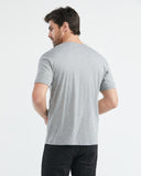 SLIM FIT V-NECK BASIC TEE IN GRAY