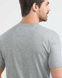 SLIM FIT V-NECK BASIC TEE IN GRAY