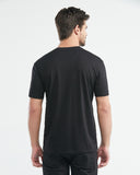 SLIM FIT V-NECK BASIC TEE IN BLACK