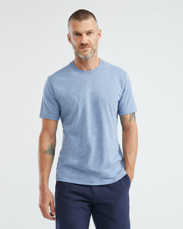 SLIM FIT PLAIN TEE IN BLUE