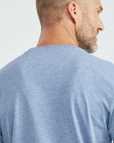 SLIM FIT PLAIN TEE IN BLUE