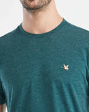 SLIM FIT PLAIN TEE IN GREEN