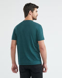 SLIM FIT PLAIN TEE IN GREEN