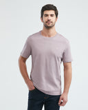 SLIM FIT BASIC TEE  IN PURPLE