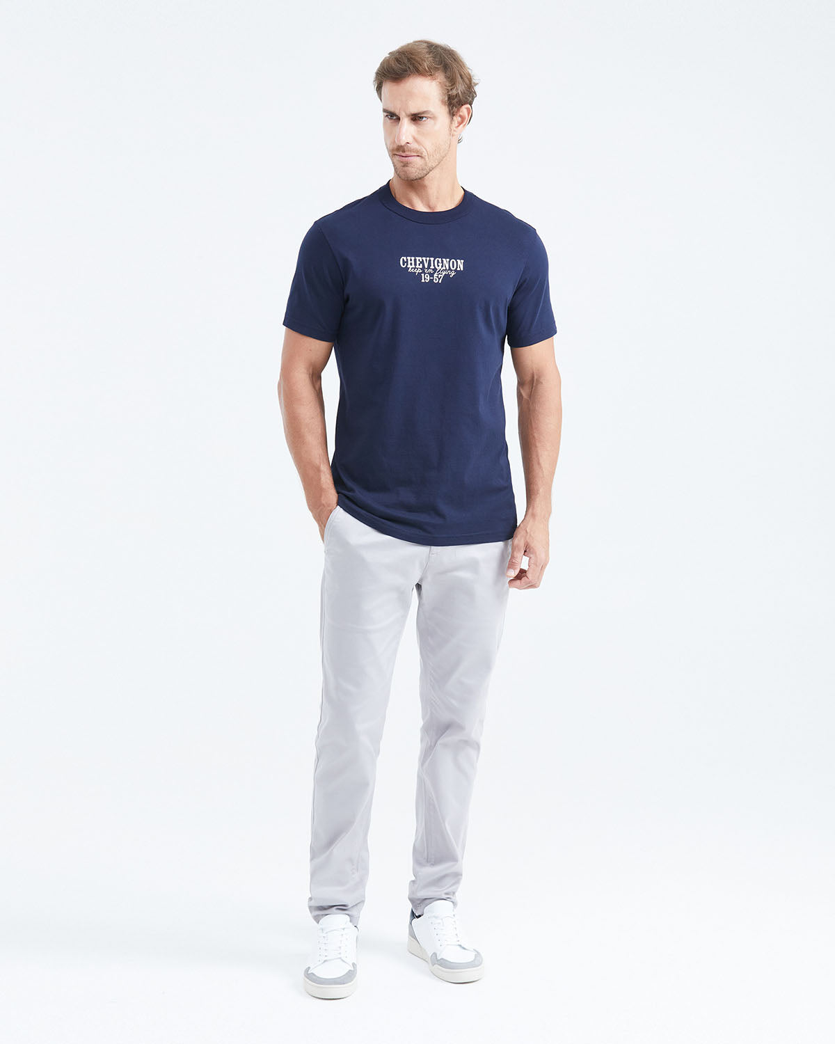 CLASSIC FIT T-SHIRT GRAPHIC 19-57 IN BLUE