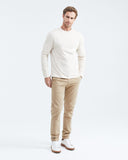 T-SHIRT LONG SLEVEE COTTON IN BEIGE