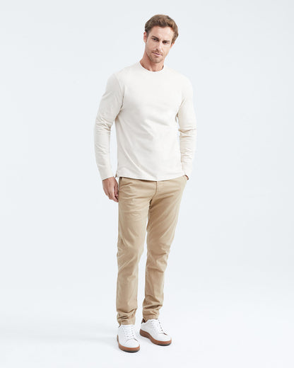 T-SHIRT LONG SLEVEE COTTON IN BEIGE
