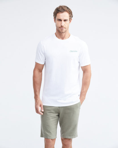 CLASSIC FIT SMALL GRAPHIC T-SHIRT IN WHITE