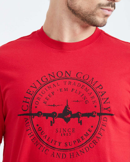 SLIM FIT T-SHIRT GRAPHIC SINCE IN RED