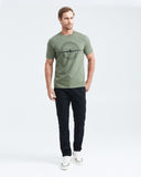 SLIM FIT T-SHIRT GRAPHIC SINCE IN GREEN