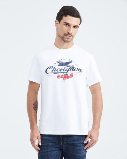 CLASSIC FIT T-SHIRT GRAPHIC CHEVIGNON IN WHITE