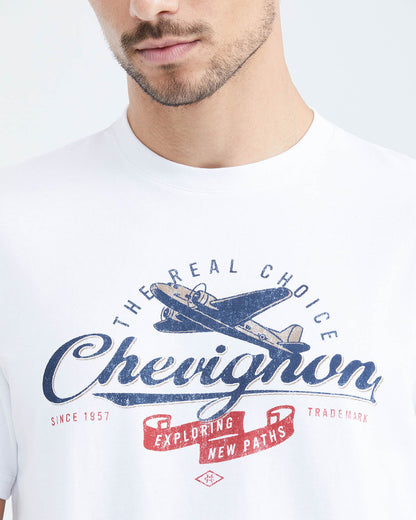 CLASSIC FIT T-SHIRT GRAPHIC CHEVIGNON IN WHITE