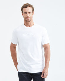 Men's Classic Fit Printed Crew Neck T-shirt - White - 1
