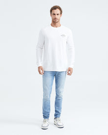 CLASSIC FIT LONG SLEEVE T-SHIRT IN WHITE