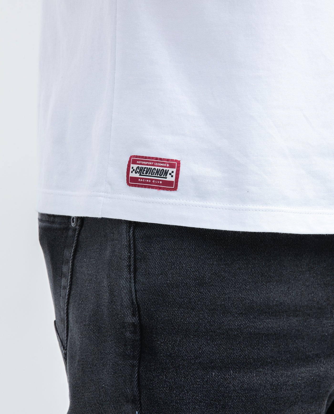 Men's Graphic T-Shirt, Slim Fit - Printed with Racing Car and Typography - White 649F900 - 6
