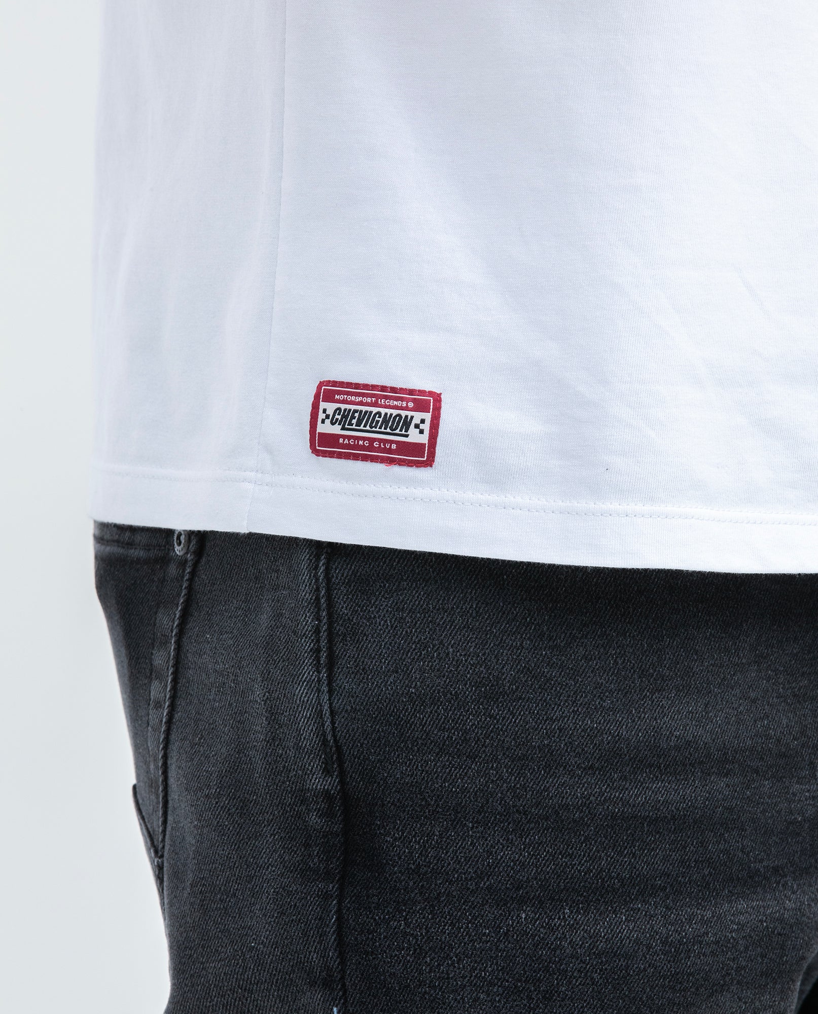 Men's Graphic T-shirt, Slim Fit - Printed with Racing Car and Typography - White - 6