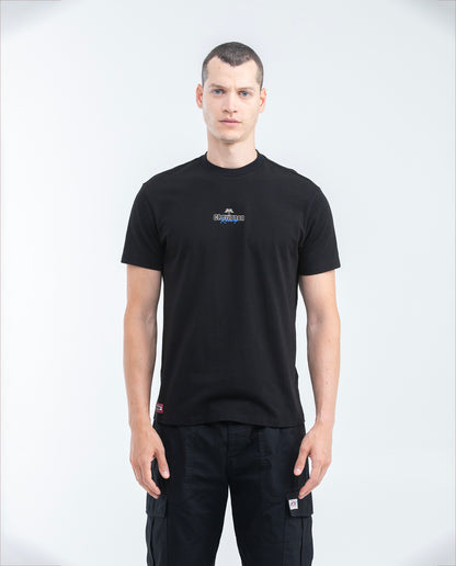Men's Graphic T-shirt, Slim Fit - Front Print Chevignon Racing - Black - 1