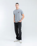 Men's Slim Fit Racing T-Shirt Front-Back Graphics Red Shoulder Details 100% Cotton - 2