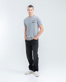 Men's Graphic T-shirt, Slim Fit - Chevignon Racing Graphics on Front and Back - Gray - 2