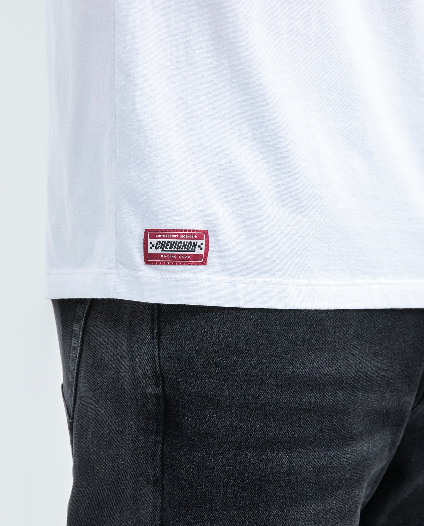 Men's Graphic T-shirt, Classic Fit - Chevignon Racing Graphics on Front and Back - White - 4