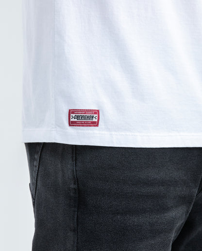 Men's Graphic T-shirt, Classic Fit - Chevignon Racing Graphics on Front and Back - White - 4