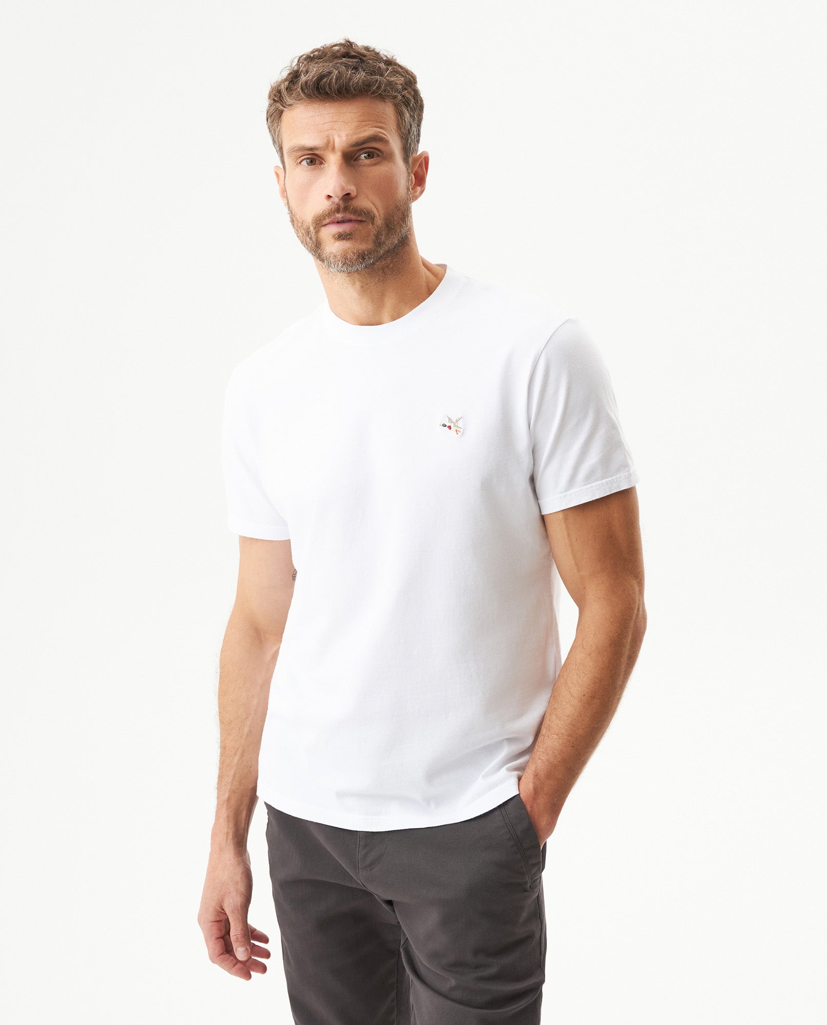 Camiseta Manga Corta para Hombre - White 63_649G001_BLA110601_0