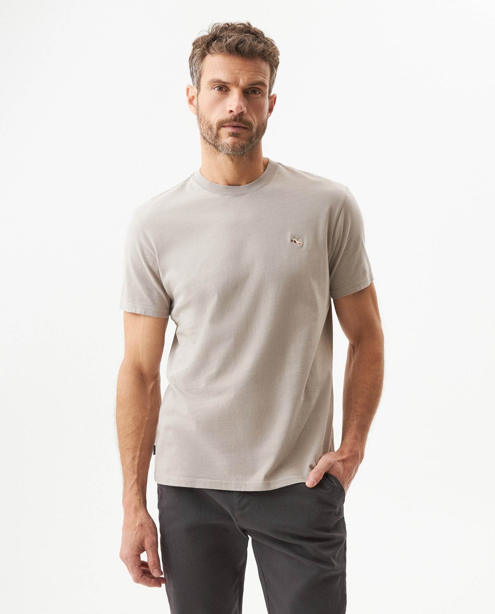 Camiseta Manga Corta para Hombre - Gray 63_649G001_GRI171112_0