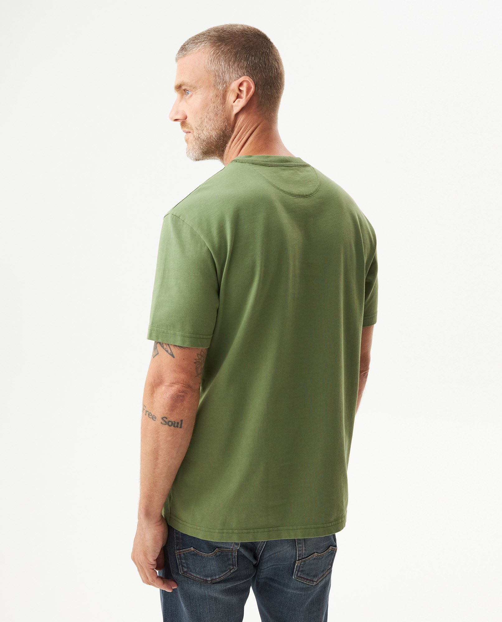 Men's Graphic Classic Fit T-shirt in Cotton, Horizon - 5