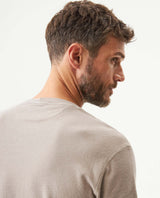 Men's Slim Fit Textured T-shirt in Cotton, Seafarer - 6