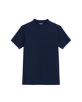 Men's Textured Slim Fit T-shirt in Cotton-Polyester Blend, Dockside - 1
