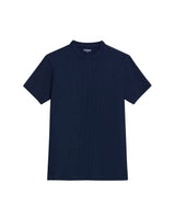 Men's Textured Slim Fit T-shirt in Cotton-Polyester Blend, Dockside - 1