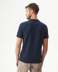 Men's Textured Slim Fit T-shirt in Cotton-Polyester Blend, Dockside - 5