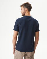 Men's Textured Slim Fit T-shirt in Cotton-Polyester Blend, Dockside - 5