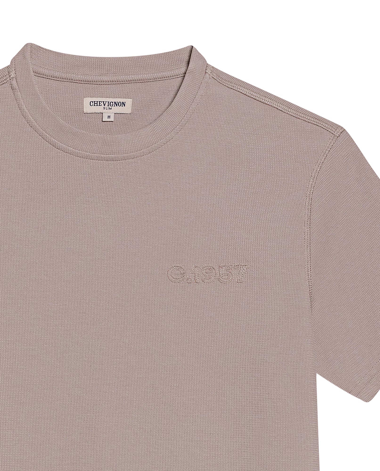Men's Textured Slim Fit T-shirt in Cotton-Polyester Blend, Dockside - 7