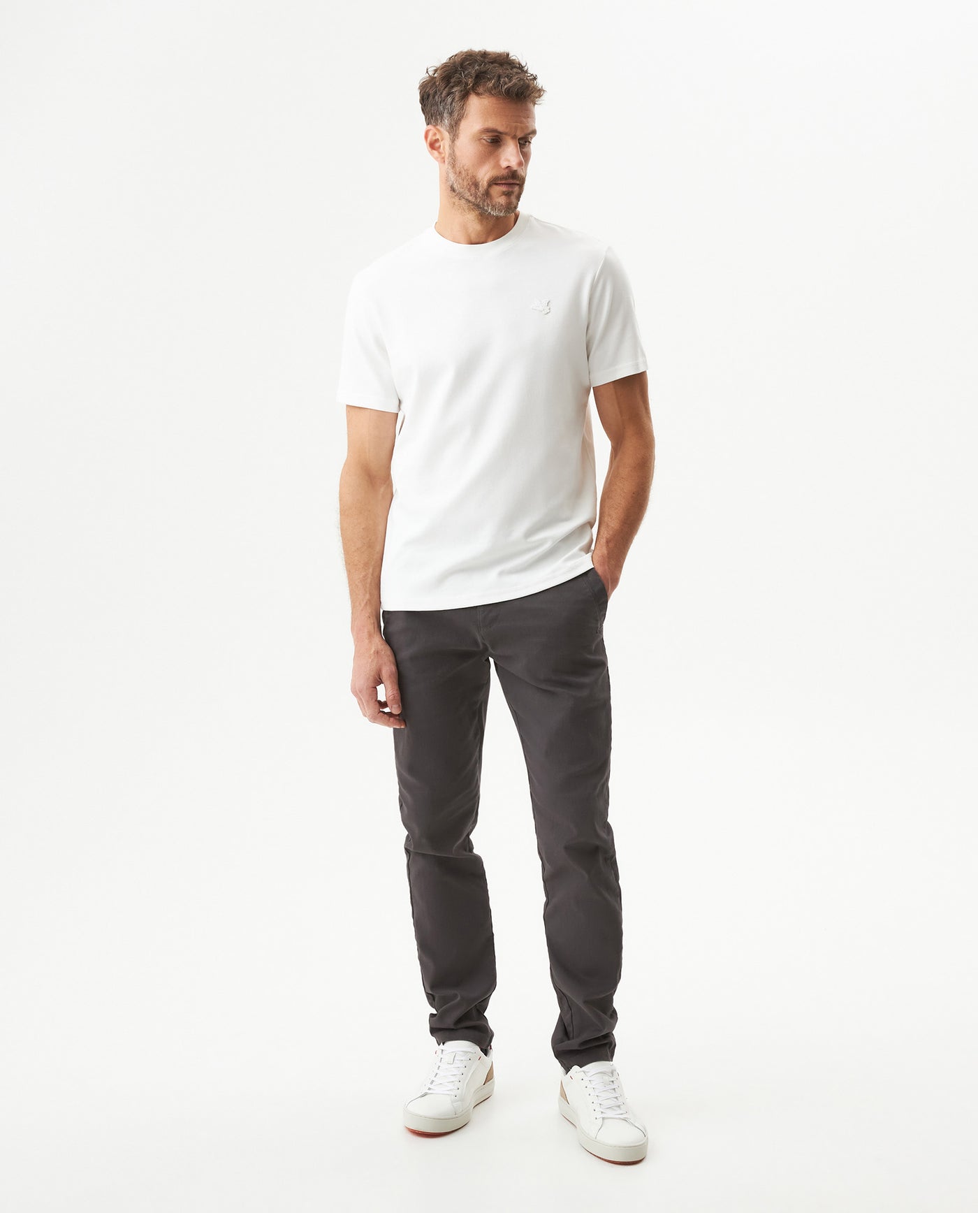 Men's Slim Fit T-shirt in Cotton-Polyester Blend, Waypoint 649G015 - 3