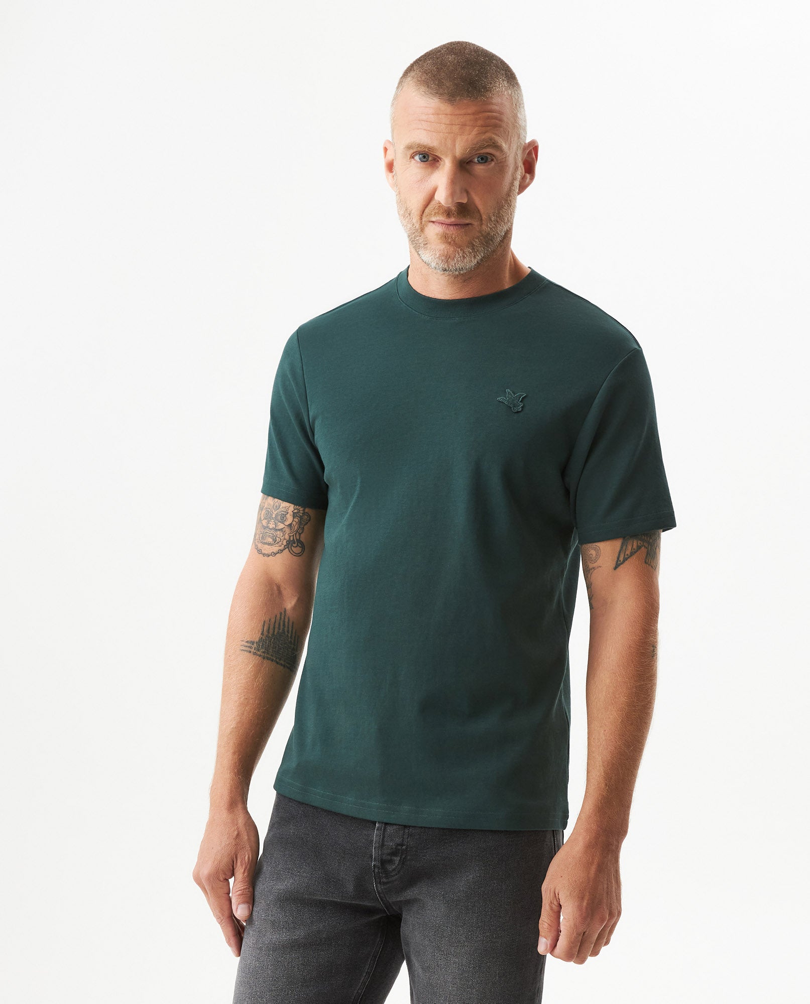 Men's Slim Fit T-shirt in Cotton-Polyester Blend, Waypoint 649G015 - 1