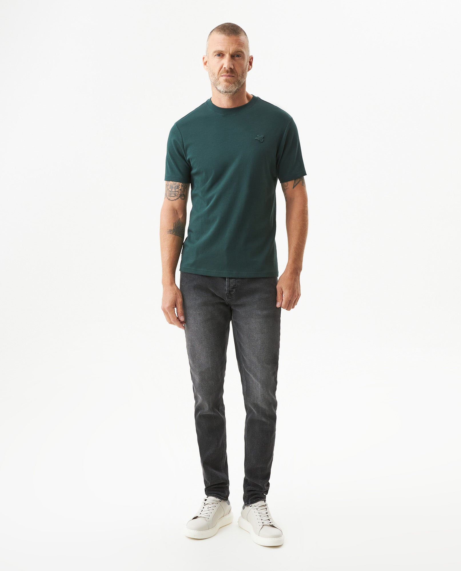 Men's Slim Fit T-shirt in Cotton-Polyester Blend, Waypoint 649G015 - 3