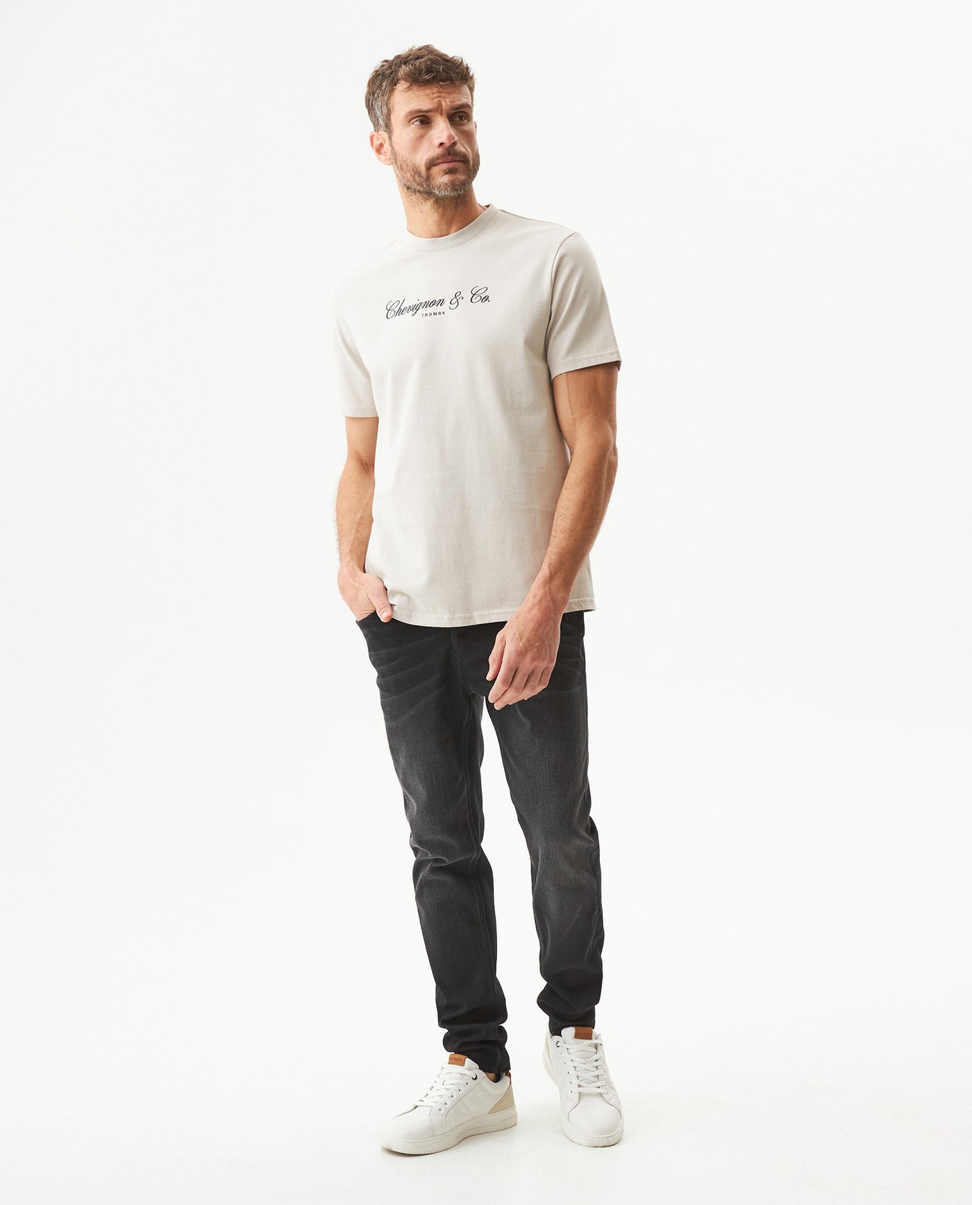 Men's Classic Fit Short Sleeve T-shirt in Cotton, Ballroom - 3
