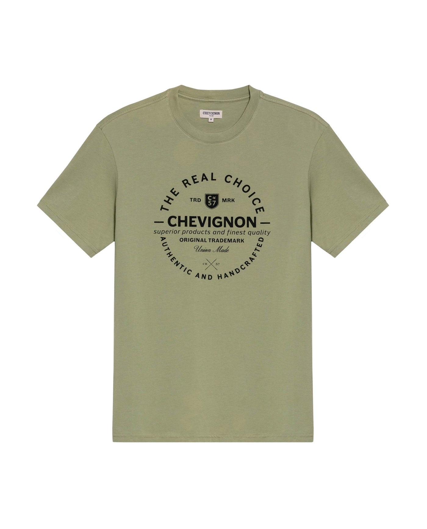 Men's Slim Fit Short Sleeve T-shirt in Cotton, Festive - 1