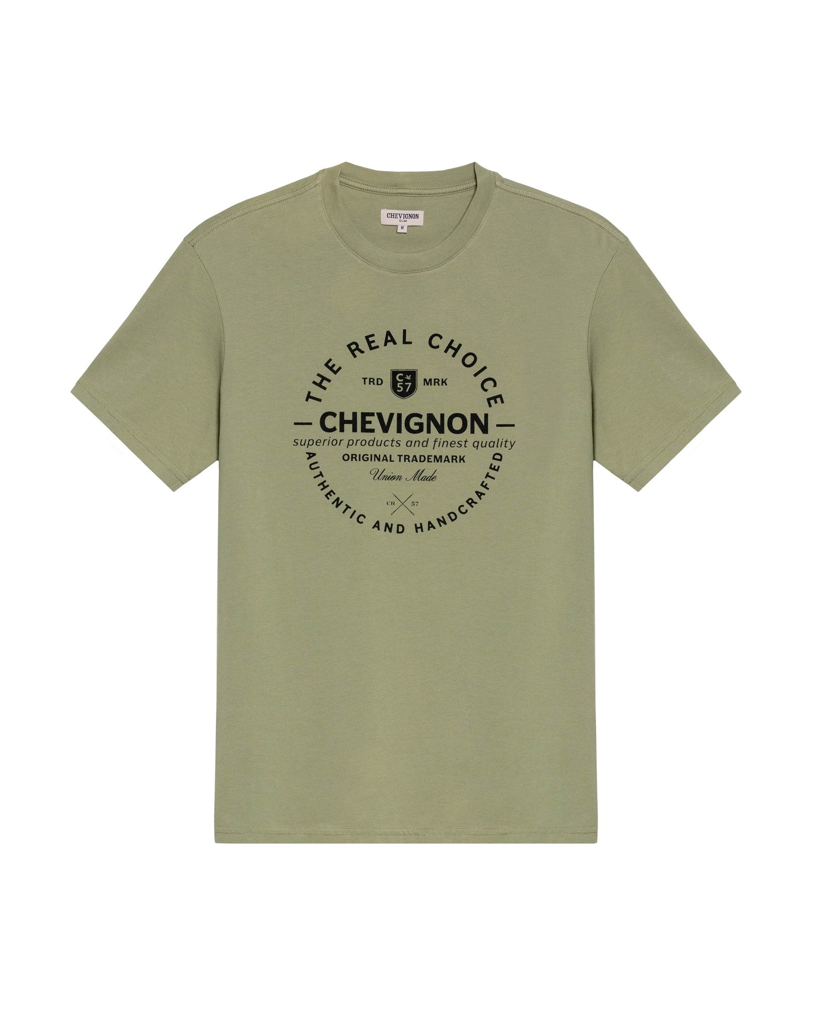 Men's Slim Fit Short Sleeve T-shirt in Cotton, Festive - 1