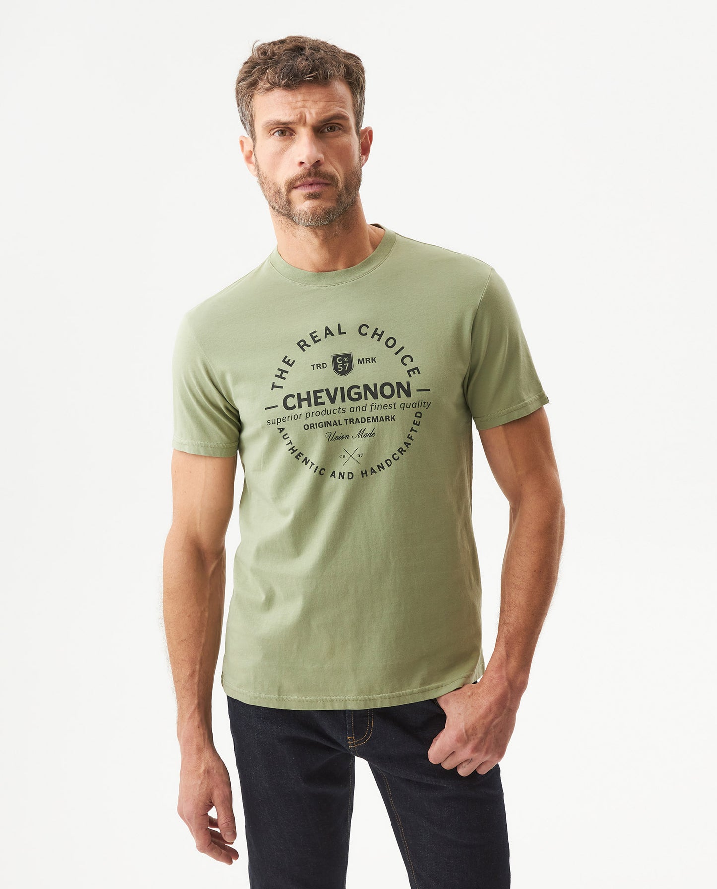 Men's Short Sleeve T-shirt - Green - 2