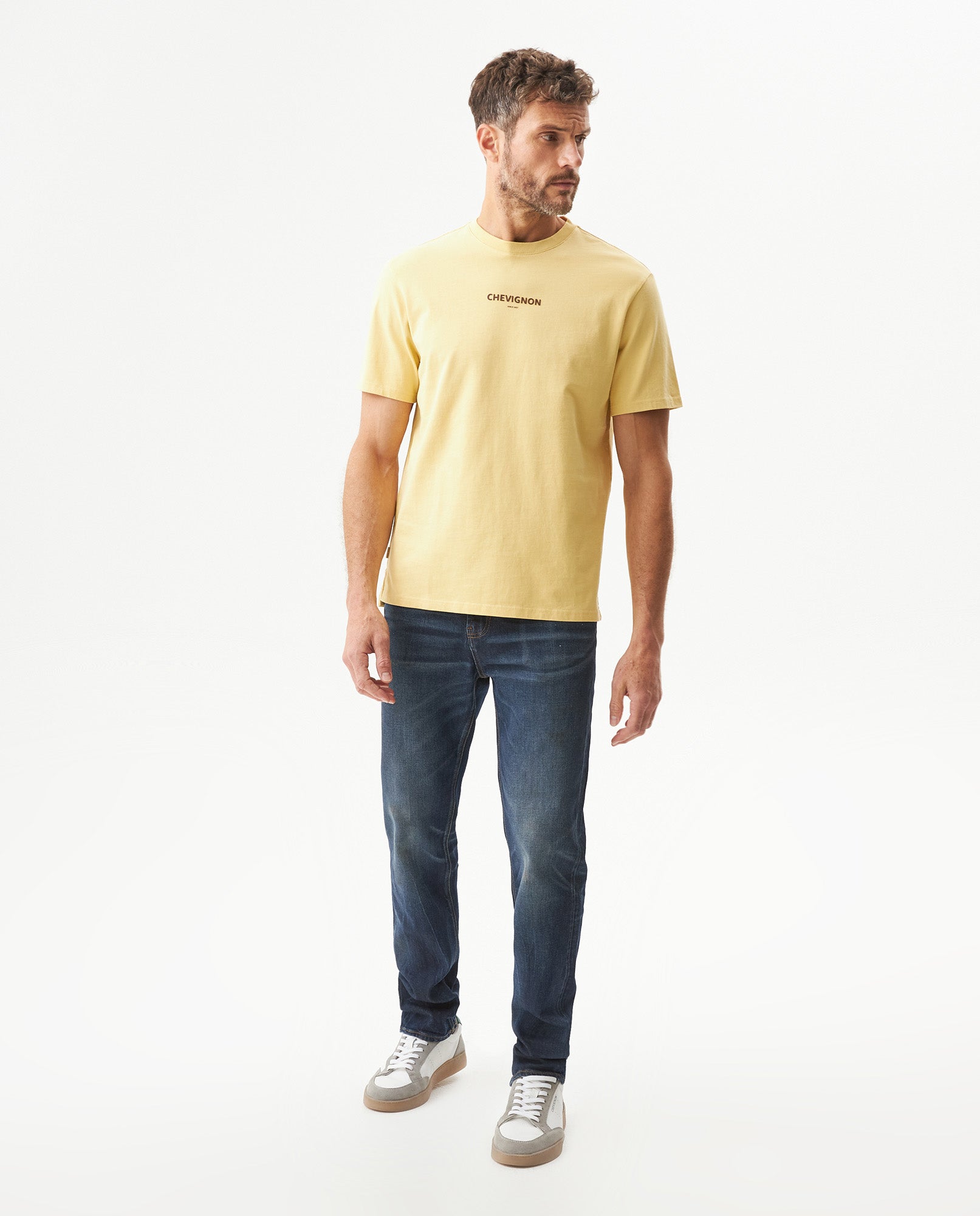 Men's Short Sleeve T-shirt - Yellow - 3
