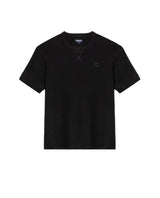Men's V-Neck Slim Fit T-shirt in Cotton-Polyester Blend, Lighthouse - 1