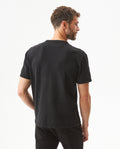 Men's V-Neck Slim Fit T-shirt in Cotton-Polyester Blend, Lighthouse - 5