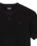 Men's V-Neck Slim Fit T-shirt in Cotton-Polyester Blend, Lighthouse - 7