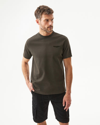 Men's Short Sleeve T-shirt - Brown - 2